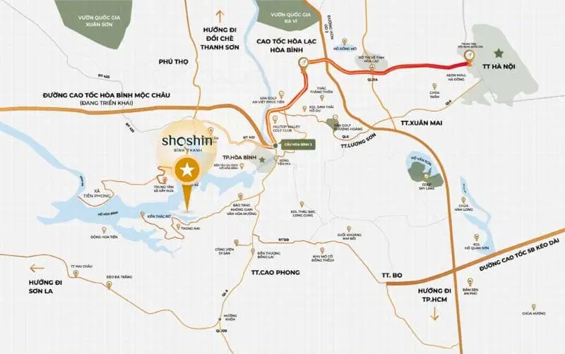 Vị trí Shoshin Bình Thanh WorldHotels Spa & Resort